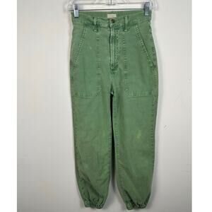 Mother The Wrapper Patch Springy Ankle Jogger In Army Green Size 25 Flawed